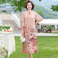 Váy đầm trung niên nữ đẹp V67 - Váy cao cấp dáng dài tặng mẹ bà U50 U60 U70 mặc dự tiệc dạ hội Bigsi