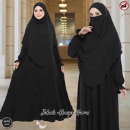 Jubah Abaya Jubah Mekah Ironless dress Muslimah Full Tudung Sedondon, Jubah Perempuan Baju Raya 2024