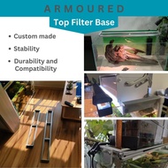Custom Made Aquarium Top Drip Filter Base Stand Bracket Aluminium Profile Rack for Fish Tank 铝合金过滤盒托