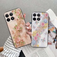 Xiaomi Redmi K70 / K70E / K70 Pro case with flower print, beautiful fashion