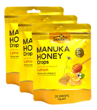 Blossom HEALTH - (3件優惠裝) 麥蘆卡蜂蜜潤喉糖 - 檸檬 70克 (20粒)