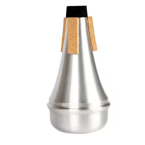 Mute for Trumpet Aluminium Silver Portable Straight Trumpets Mute For Jazz Instrument Practice Begin