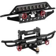 INJORA Front&Rear Tube Bumper Metal Bumper Set for TRX4M Bronco Upgrade 1/18 RC Crawler