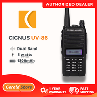 *FREE SPEAKER MIC* Cignus UV86 Dual Band 5 Watts UV-86 Power Cheapest Dual Band NTC Type Approved Tw