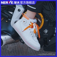 NERVE Nev Cycling Shoes Men Motorcycle Boots Cowhide Casual Sneakers All-Season Winter Breathable NV
