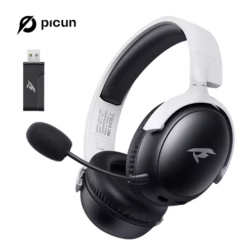 Picun G3 Gaming Wireless Headphone with Mic Over-Ear Headphones Bluetooth 5.4 40mm Driver 2.4G/Wirel