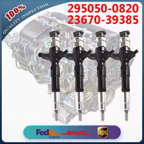 4PCS 295050-0070 295050-0820 23670-30380 23670-39385 Common Rail Fuel Injector for Toyota Hiace Dyna