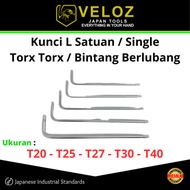 Veloz Single Torx Torx Key PerforatedBINTANG T20 T25 T27 T30 T40 CR-V