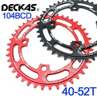 Oval DECKAS Bike Chainring 104bcd MTB Round Oval Narrow Wide Chain Ring 40T/42T/44T/46T/48T/50T/52T