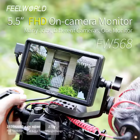 FEELWORLD FW568 V3 6 Inch 3D LUT DSLR Camera Field Monitor IPS Full HD1920 1080 Support HDMI Output 