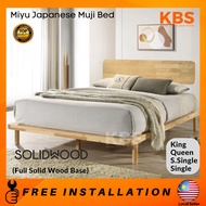(FREE Installation+Shipping) KBS Miyu Full Solid Base Muji Bed / Muji Style Furniture / Katil Kayu S