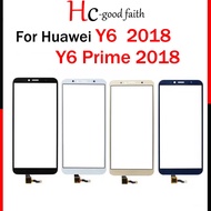 New high quality For Huawei Y6 2018 Touch Screen Panel Digitizer Sensor LCD Front Outer Glass For Huawei Y6 Prime 2018 Touch Screen Replacement Part