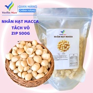 Nhân Hạt Macca Vỡ Đôi Zip Hút Chân Không VietTin Mart 500g