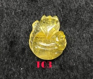 HOÀN TIỀN 15% - Vòng cổ mặt Hồ Ly cửu vĩ (9 đuôi) đá thạch anh tóc vàng thiên nhiên Vip kích hoạt cu