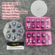 Mi fan Mix 4D 0.07 9-13mm Thick (500fan) _ 8-13mm&amp;9-15mm (1000fan) _ mi fan San-mi Volume _ Thuy Ha Eyelash Extensions