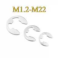 304 Stainless Steel Open Retaining Ring GB896E Type Circlip Opening Circlip Ring Buckle M1.2/M1.5-M2