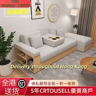 ✅ A&0055梳化床 日式收納沙發床 sofa bed  皮質貴妃椅 自帶儲物書架  布套可拆洗 折疊沙發床 多功能舒適沙發