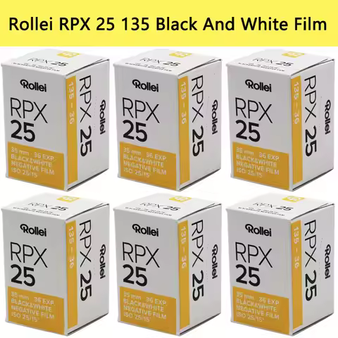 1/3/5/6 Rolls 135 35mm Black And White Rollei RPX 25 Negative Film 36 Exposures Roll For Kodak M35 C