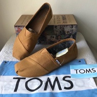 TOMS lazy canvas casual flat shoes men/women blue stripes