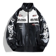 แฟชั่นขายร้อนของฤดูกาลผู้ชาย BIKER สไตล์เสื้อหนังคอปก High Street อเมริกันรู้สึก Casual Loos