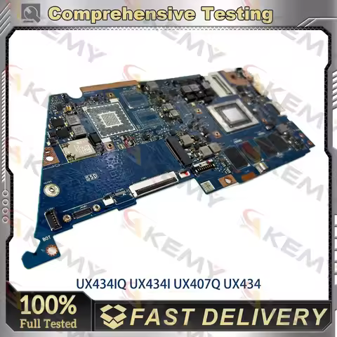 UX434IQ UX434I Laptop Mainboard For ASUS Zenbook UX434 Laptop Motherboard R5-4500U R7-4700U CPU 8GB 