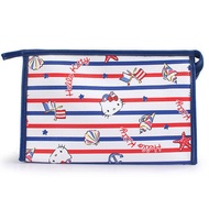 (1 ชิ้น) Sanrio Hello Kitty ของแท้ 100% กระเป๋าเครื่องสำอางแต่งหน้ากระเป๋าจัดเก็บแบบพกพากันน้ำหนัง P