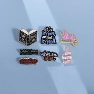 Texts Spell Enamel Pins Brooches Cartoon Butterfly Key Magic Potion Book Brooch Badges Lapel Pin Jew