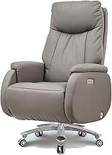 Comfortable Boss Chairs Managerial Executive Chairs, 160°Freely Reclining Ergonomic High-Back Office Chair with Electric Footrest, Adjustable Liftable Swivel Recliner (Color : Beige) interesting