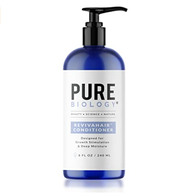 Pure Biology Premium Hair Growth Conditioner (240ml) with Biotin, Keratin, Argan Oil &amp; Anti Hair Loss Complex Helps Deep Treatment of Damaged, Dry &amp; Colored Hair for Men &amp; Women, Sulfate Free, 8oz