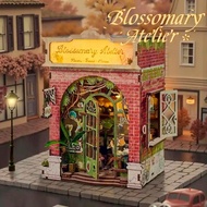 F6O8 NEW Blossomary Atelier DIY Wooden Book Nook Figurines Miniatures Kits Bookshelf Home Bookend De