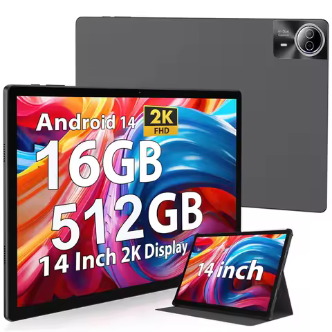 14 Inch Big Screen Eyes-Protect Android 14 Tablet PC 16+512GB 4G Phone Call 20MP+13MP 12000mAh Bluet