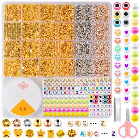 2398-Piece Crafting Kit | 210 Alphabet Beads, 2188 Beads & Tools | Jewelry-Making Ultimate Set