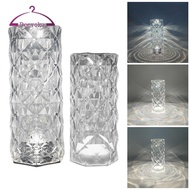 [Amleso2] Acrylic Crystal Table Lamp Ambient Lighting Touch Control Rose Mood Lighting for Party
