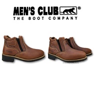 MEN'S CLUB. Mid Cut Side Zip Boot Shoe With Steel Toe Plate Genuine Leather. 93028-K78 (POLICE COMPA