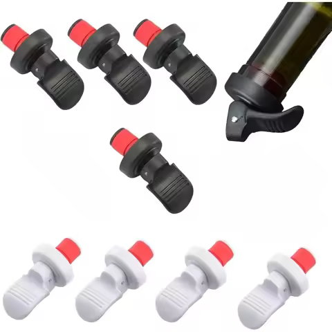 4PackWineBottle Stoppers Whiskey Sealer Beer Rubber Bottle Stoppers Bar Accessories Suitable for Mos