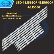 SAMSUNG TV LED set 43J5500 43J5600 43J5502 43J5520 43J5100 43H5500 set of 8 background LED bars (A: 