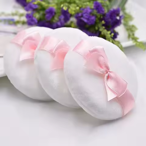 Hot Sale Soft Bow Loose Powder Puff Cosmetic Blender Beauty Sponge Soft Powder Puffs Face Foundation
