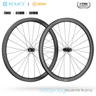 2023 RYET GRAVEL Carbon Wheelsets Disc Brake Cyclocross Tubeless Ready 700C Wheels Center-Lock Or 6 