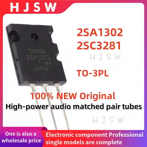 5PCS/5Pairs 100% Brand New Original and Quality 2SA1302 2SC3281 A1302 C3281 TO-3PL High-power audio 
