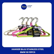 10PCS COLOR STAINLESS CLOTHES HANGER BMW HT-B33 (RANDOM COLOR)
