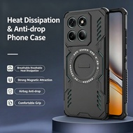 Armor Magnetic Case For Motorola G86 Power G75 G05 Heat Dissipation Anti-Fingerprint Anti-Drop Phone
