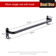 50/70cm Towel Bar Perforation-Free Wall Hanger Towel Bar Bathroom Towel Single-Bar Double-Bar Towel 