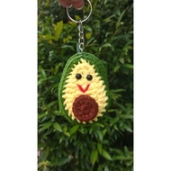Avocado Crochet Keychain