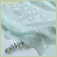 Rose Jacquard Chiffon Fabric Antique Summer Thin Dress Transparent Embroidered One Piece 0.5M*1.5M 9