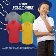 Kids Plain Polo Shirt Boy Girl Polo Shirt Children Sport Outfits 1 to 14 Years Old Ready Stock 100% 