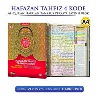 Alquran Latin dan Terjemahan Hafazan Perkata 8 Blok Tajwid Warna A4 (21×30cm)