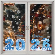 YOLANDA Christmas Window Stickers, Santa Claus Static Cling Xmas Glass Decal, Cartoon PVC Glass Deca