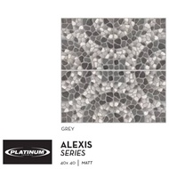 Keramik 40x40 matt alexis kasar motif corak batu by Platinum