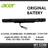 Acer AL15A32/ E5-452G/ E5-532/ E5-552G/ E5-574G/ V3-574G/ ES1-420 Internal Original Battery With 3 M