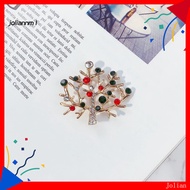 [JM] Sweater Clothes Pin Sparkling Christmas Brooch Set Festive Tree Bell Wreath Snowman New Year Gift Sweater Decoration